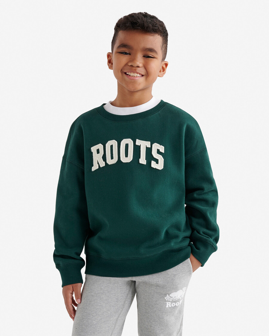 sudadera con apliques roots para niños
