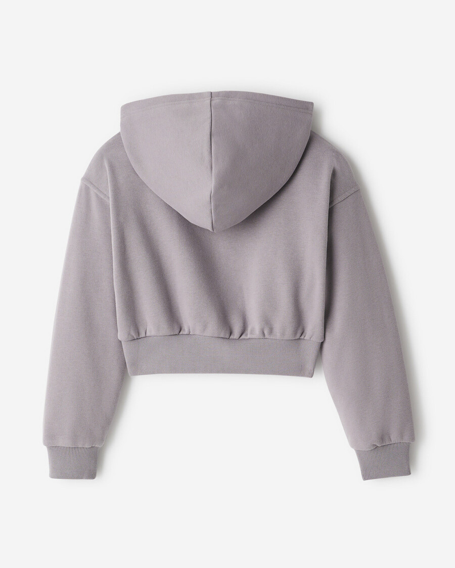 sudadera con capucha y cremallera completa summer cloud crop bubble para niñas