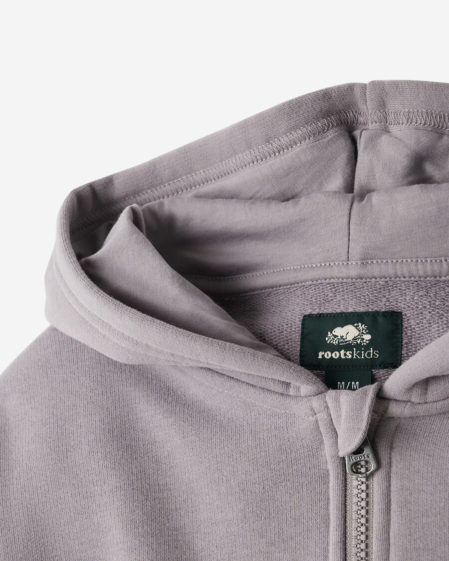 sudadera con capucha y cremallera completa summer cloud crop bubble para niñas