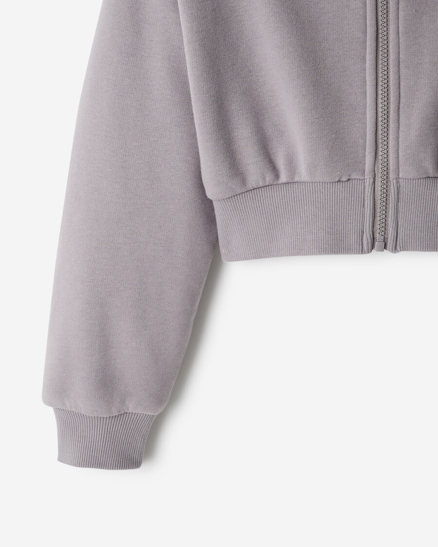 sudadera con capucha y cremallera completa summer cloud crop bubble para niñas