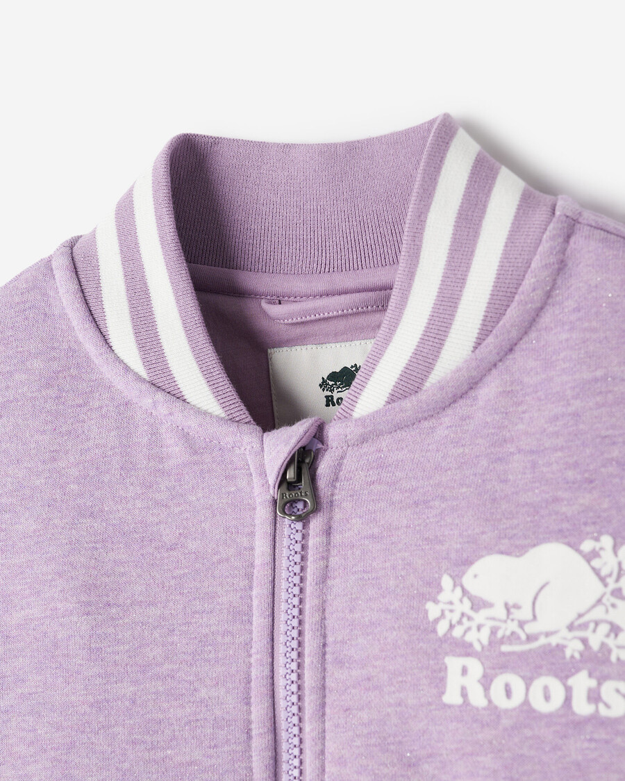 chaqueta universitaria cooper sparkle para niñas