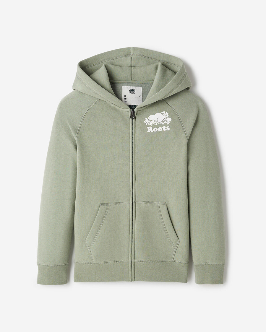 sudadera con capucha y cremallera completa original orgánica para niños