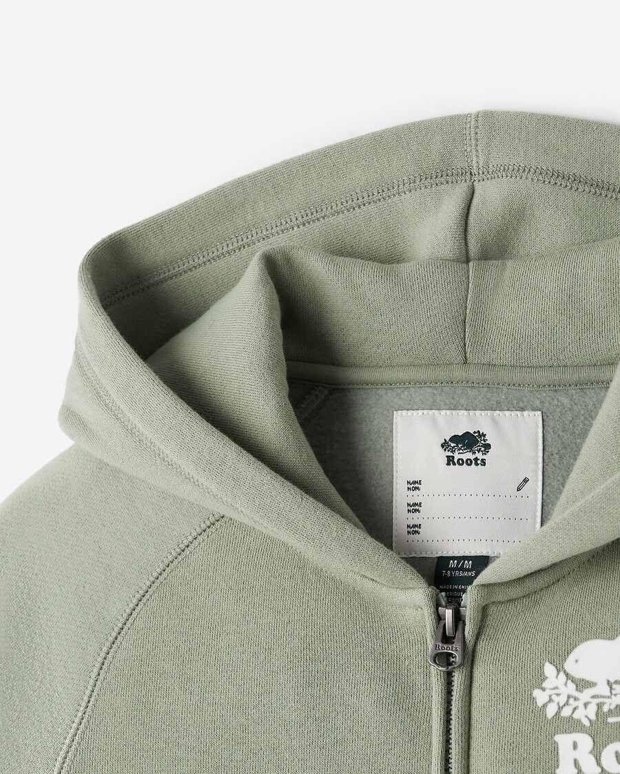 sudadera con capucha y cremallera completa original orgánica para niños