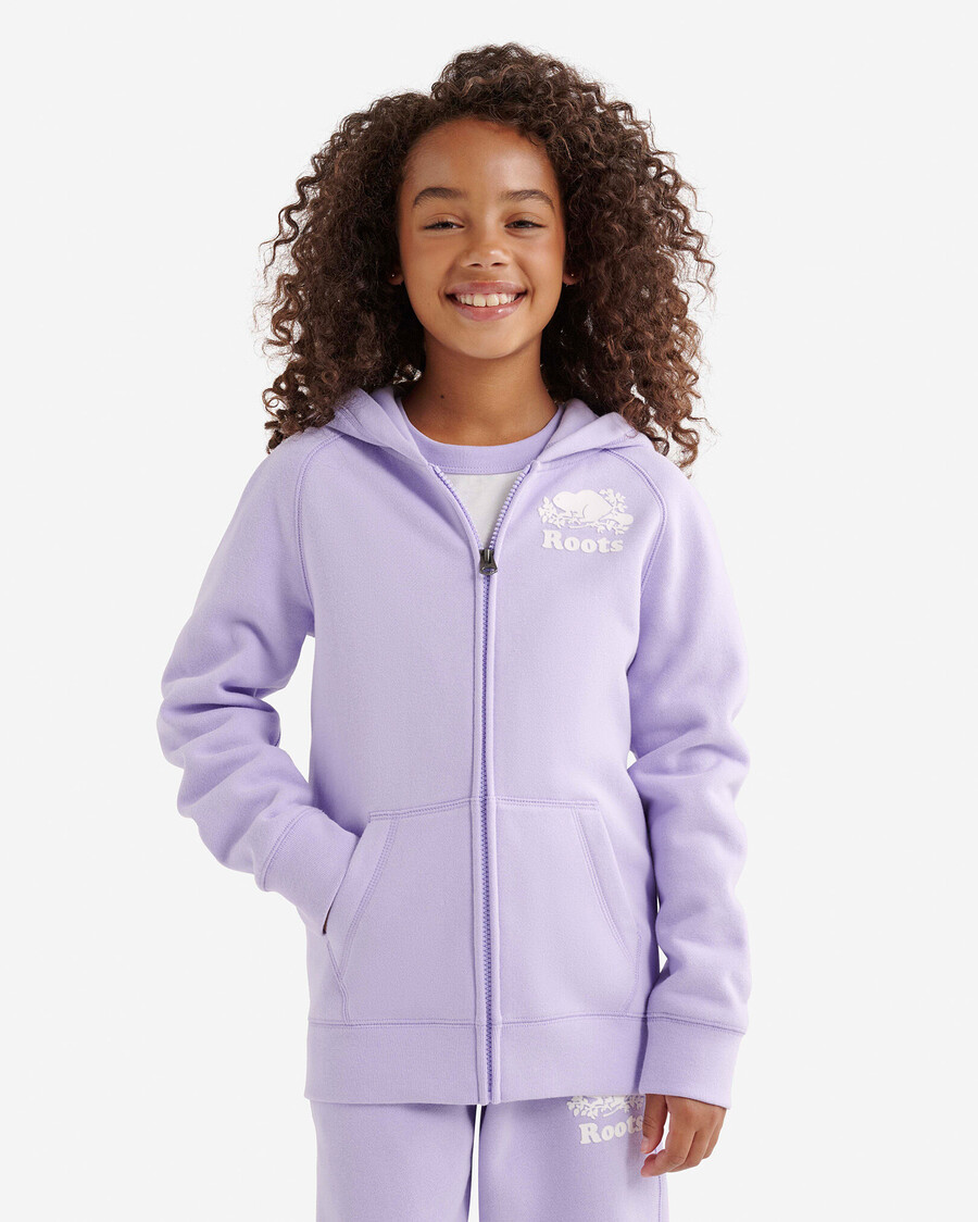 sudadera con capucha y cremallera completa original orgánica para niños