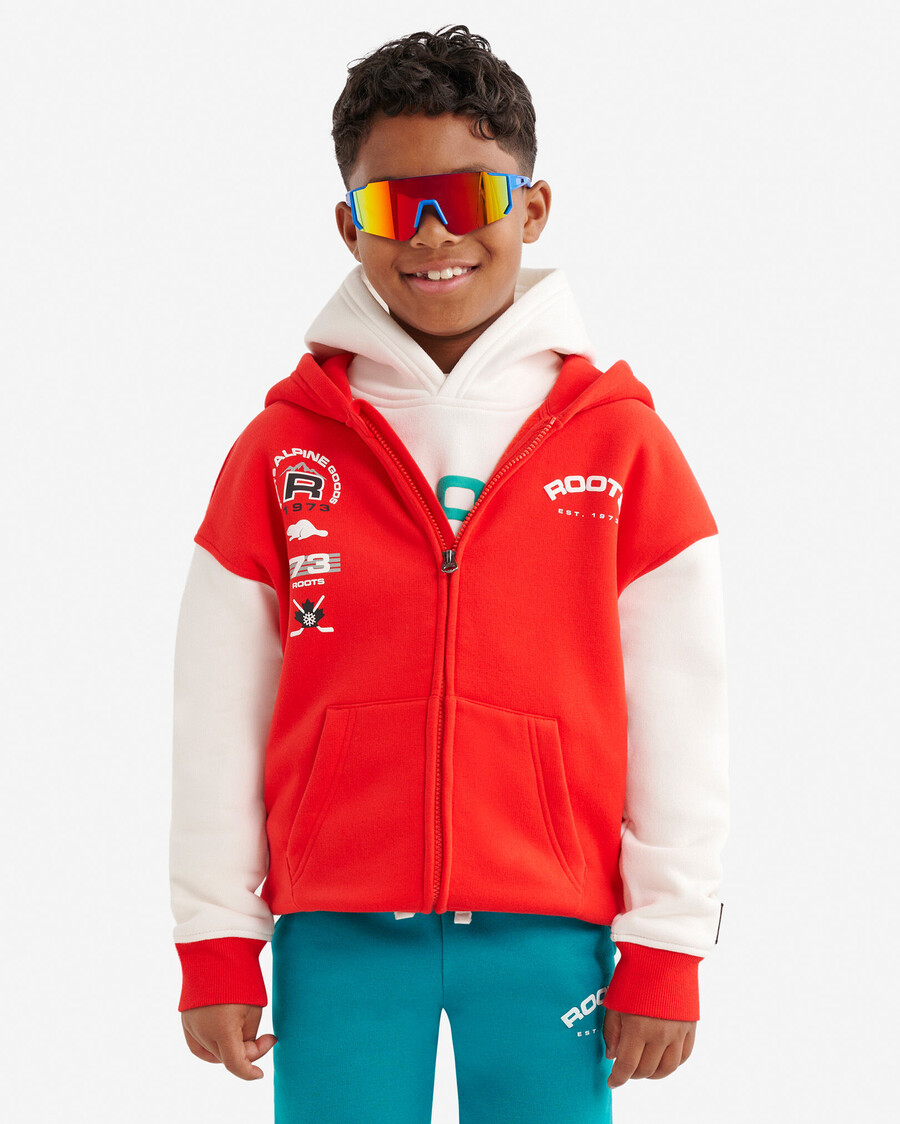 sudadera con capucha y cremallera completa alpine goods para niños