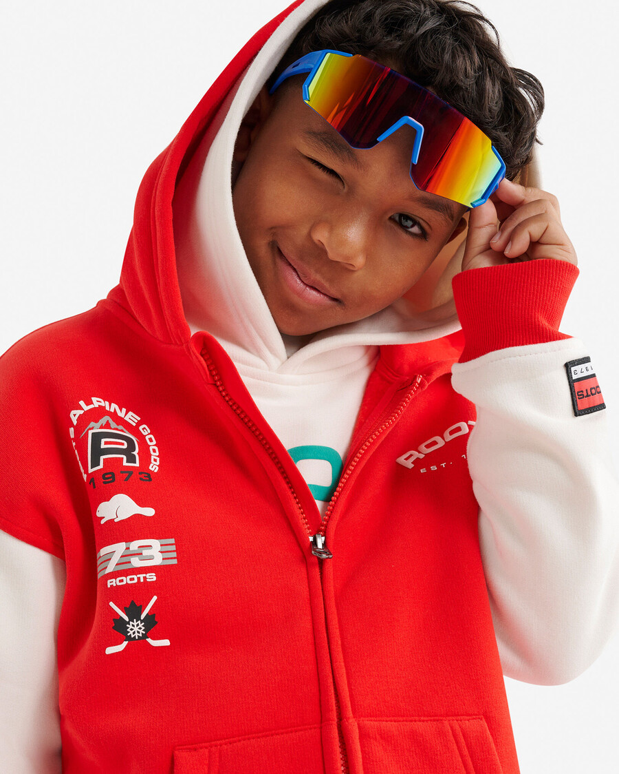 sudadera con capucha y cremallera completa alpine goods para niños