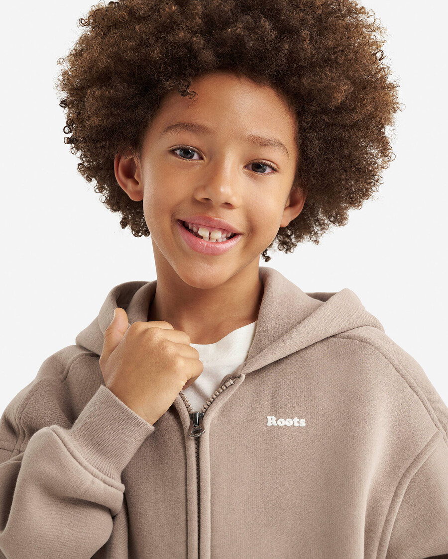 sudadera con capucha y cremallera completa para niños cloud