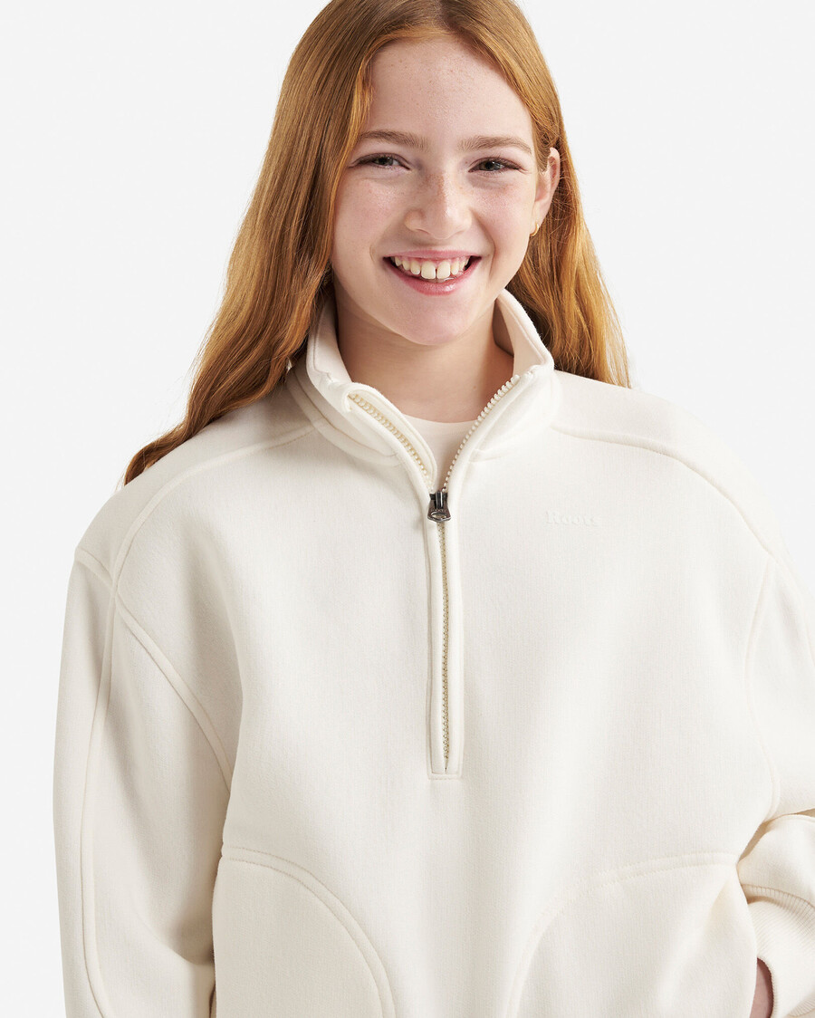 niñas cloud half zip
