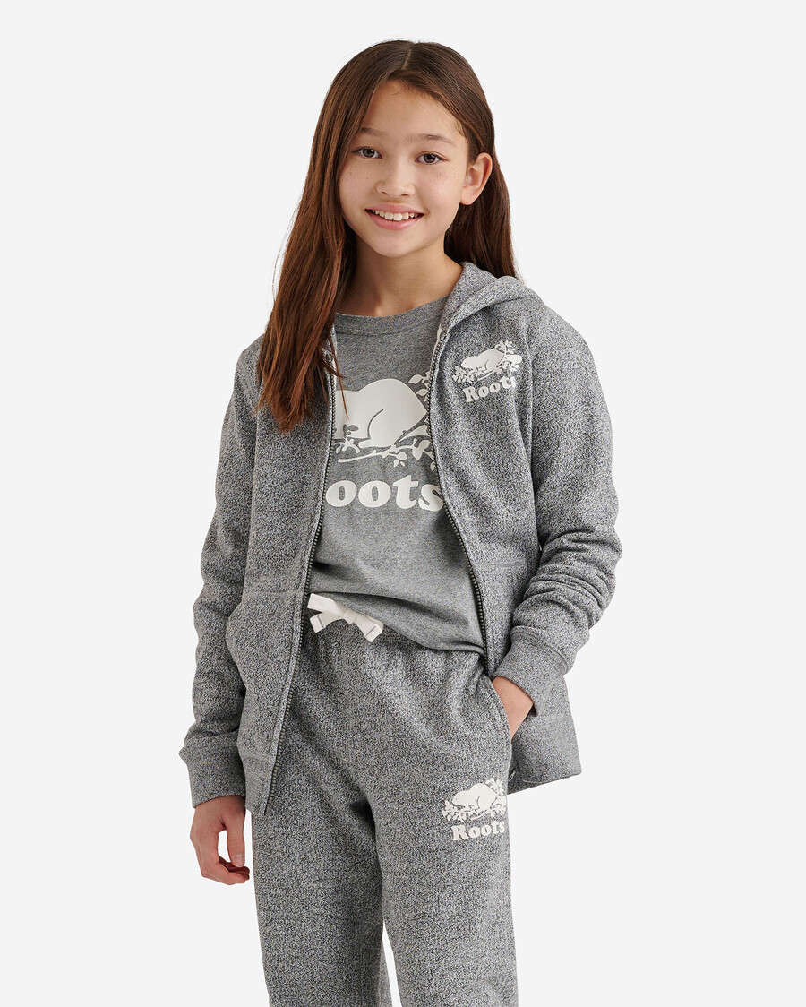 sudadera con capucha y cremallera completa original orgánica para niños