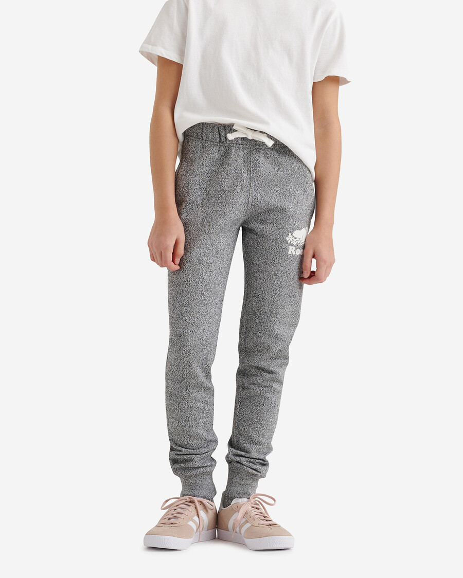 pantalón deportivo orgánico con puños ajustados para niña