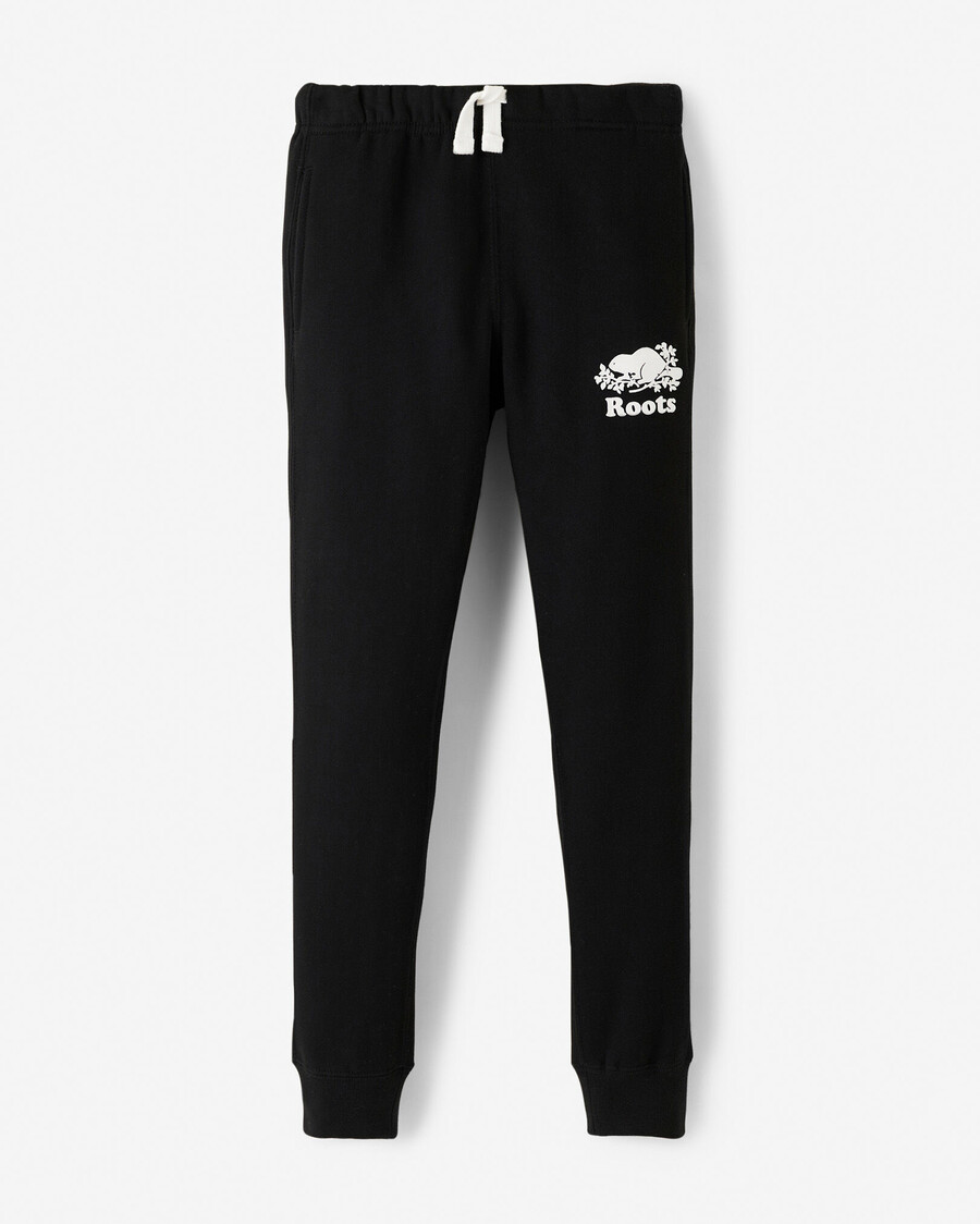pantalón deportivo orgánico con puños ajustados para niña