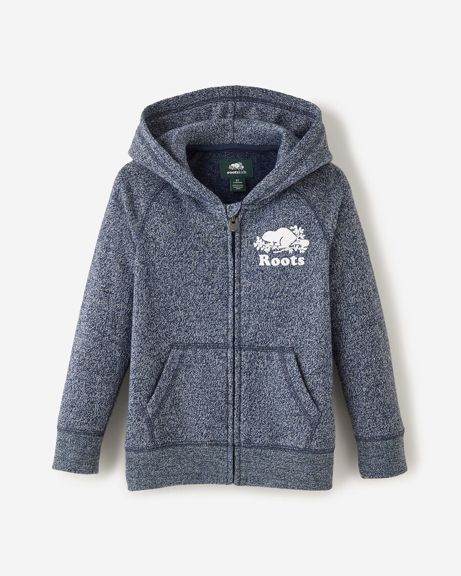 sudadera con capucha y cremallera completa original orgánica para niños pequeños