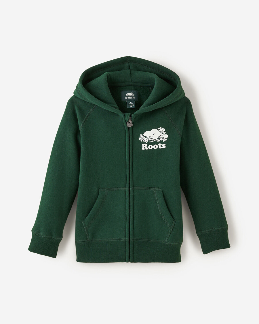 sudadera con capucha y cremallera completa original orgánica para niños pequeños