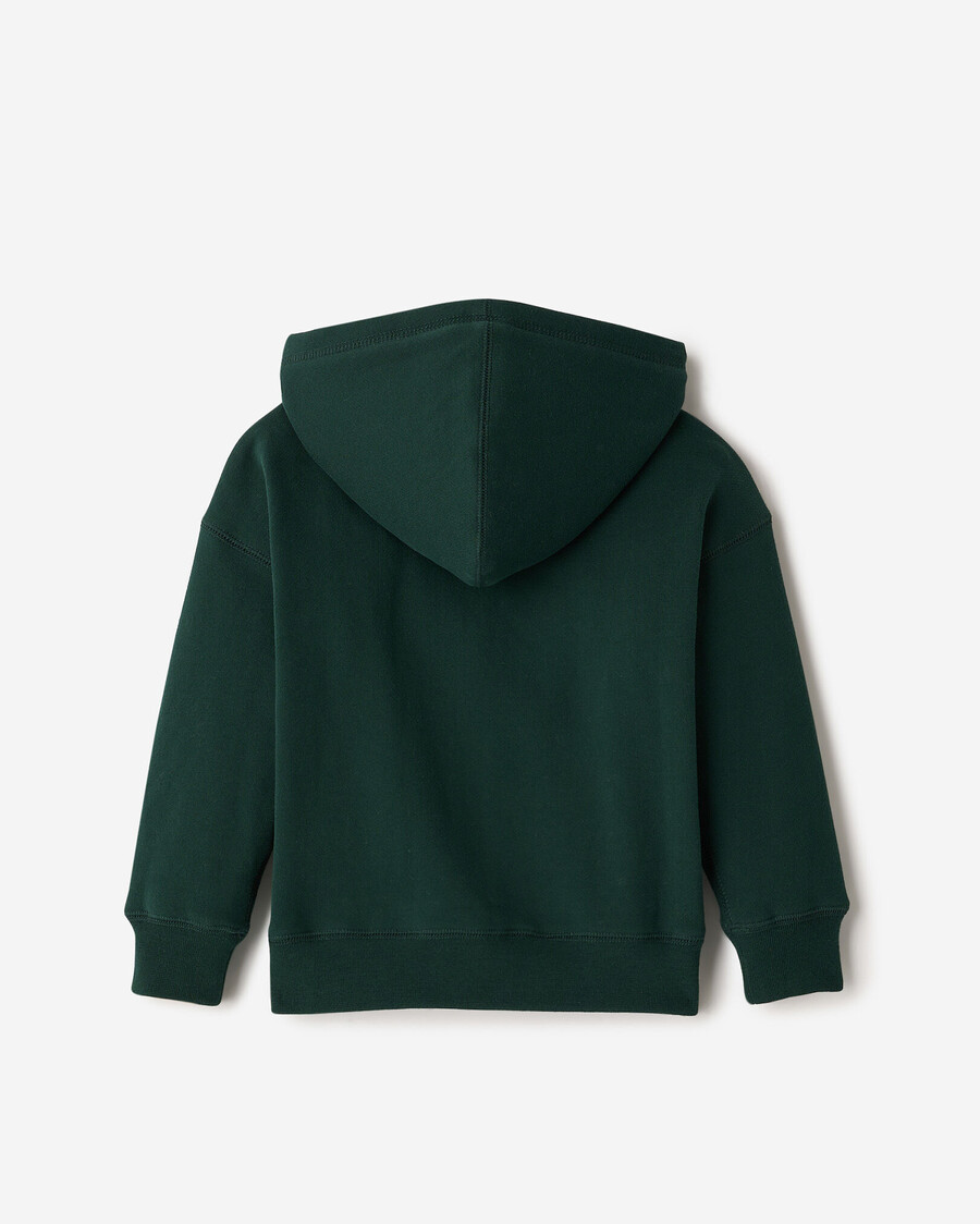 sudadera con capucha y cremallera completa con apliques roots para niños pequeños
