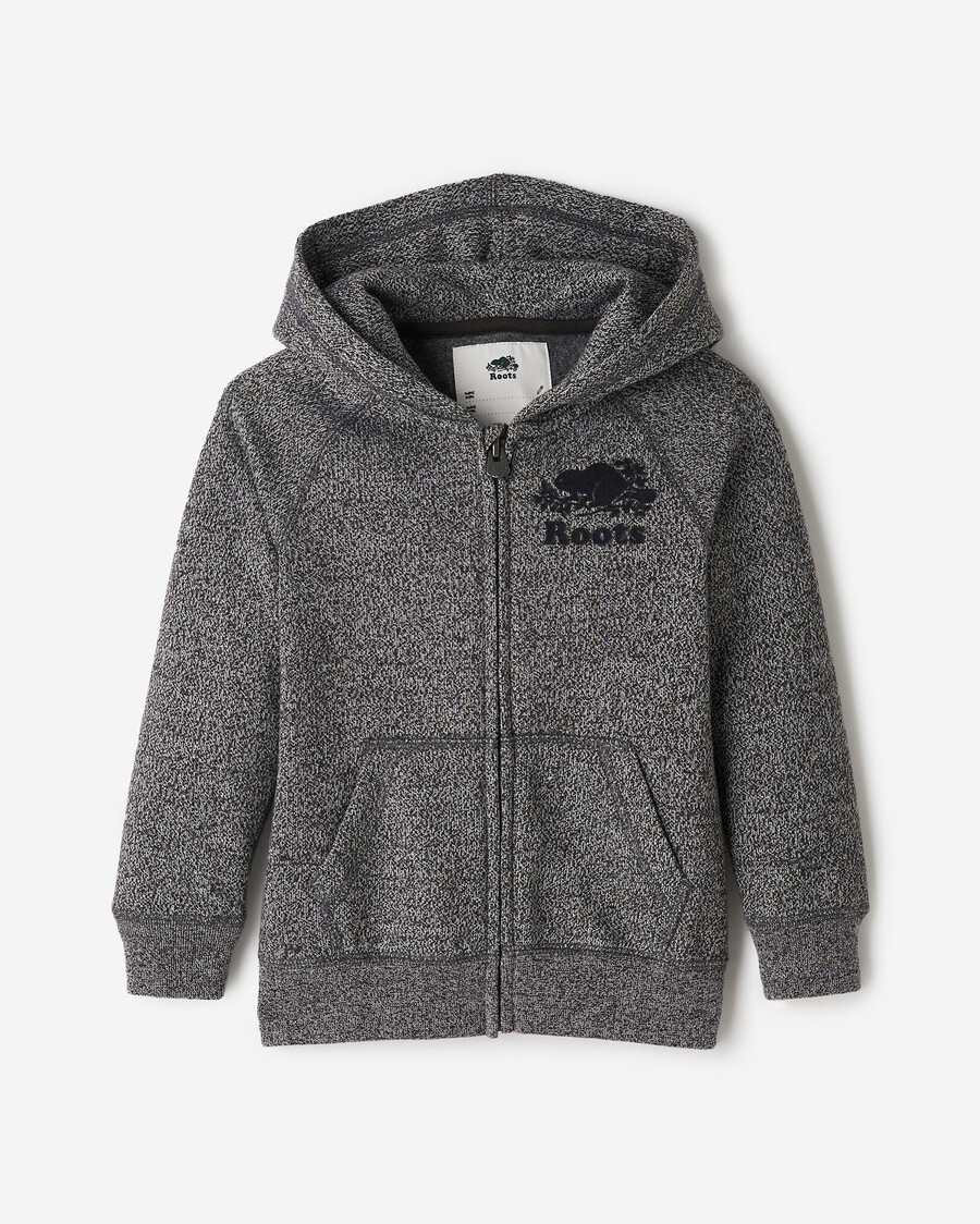 sudadera con capucha y cremallera completa original orgánica para niños pequeños