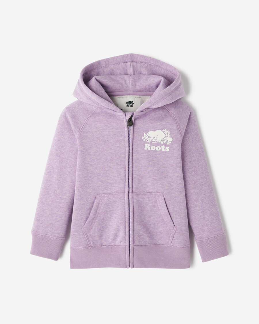 sudadera con capucha y cremallera completa con brillo original para niños pequeños