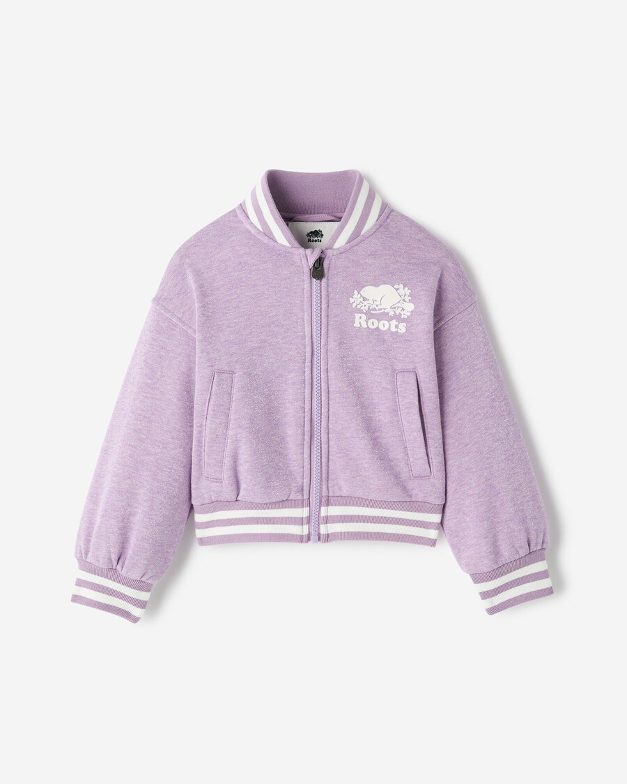 chaqueta universitaria cooper sparkle para niñas pequeñas