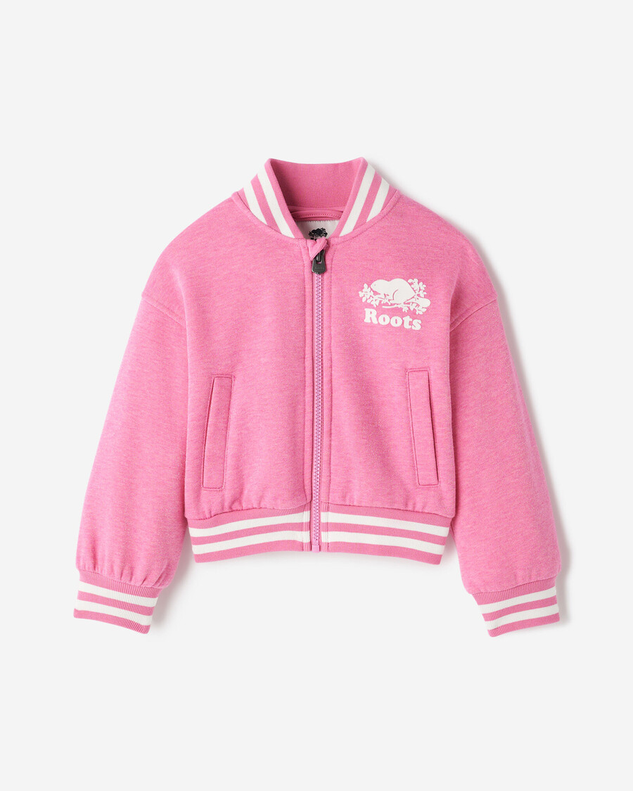 chaqueta universitaria cooper sparkle para niñas pequeñas
