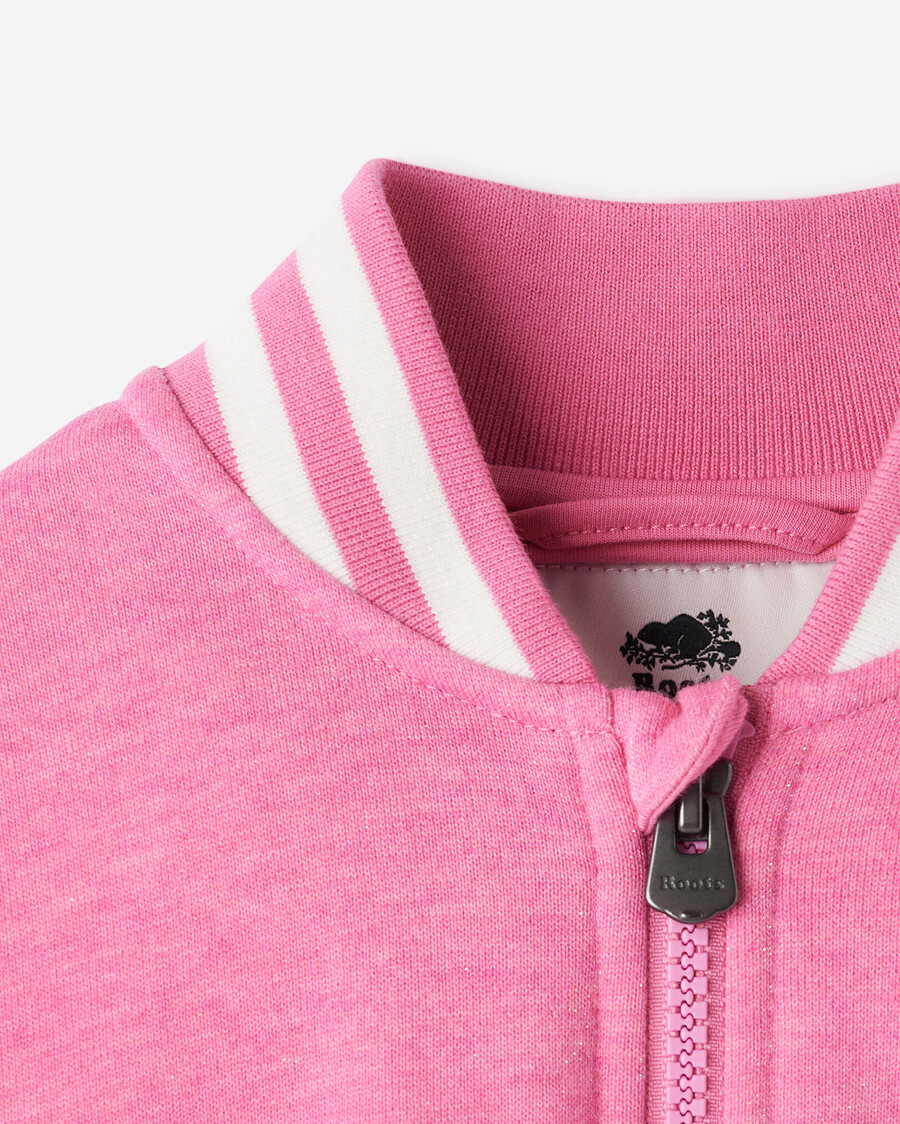 chaqueta universitaria cooper sparkle para niñas pequeñas