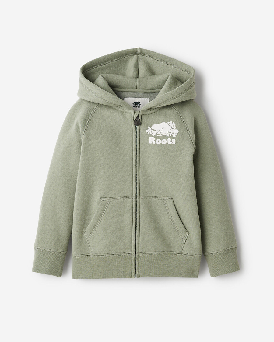 sudadera con capucha y cremallera completa original orgánica para niños pequeños