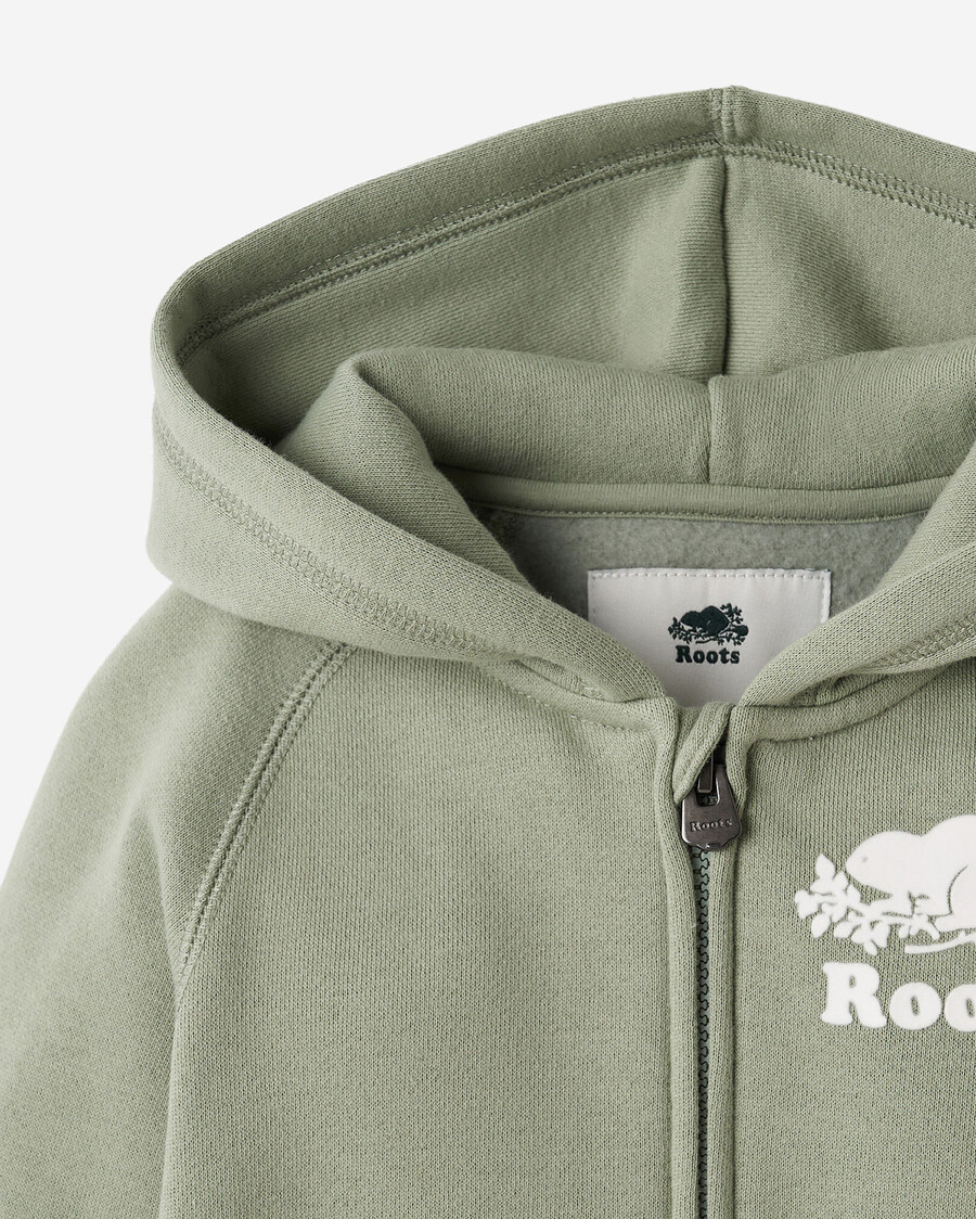 sudadera con capucha y cremallera completa original orgánica para niños pequeños