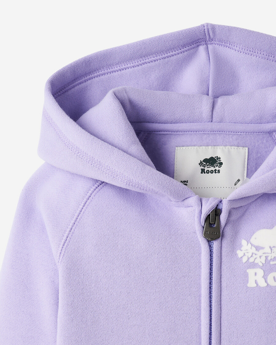 sudadera con capucha y cremallera completa original orgánica para niños pequeños