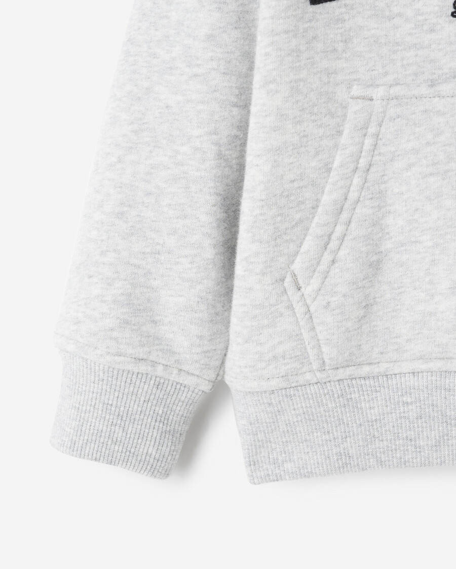 sudadera con capucha y apliques de cuadros para niños pequeños