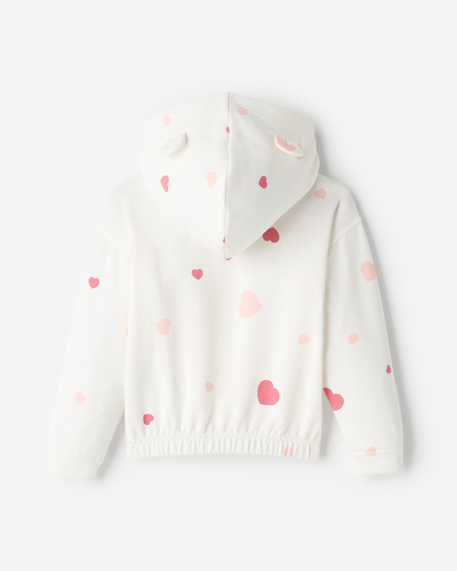 sudadera con capucha y cremallera cozy love bear para niños pequeños