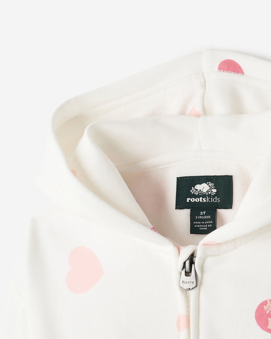 sudadera con capucha y cremallera cozy love bear para niños pequeños