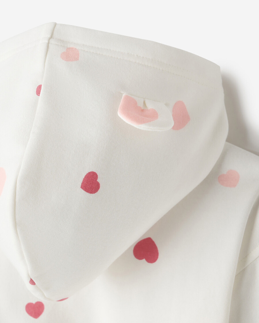 sudadera con capucha y cremallera cozy love bear para niños pequeños