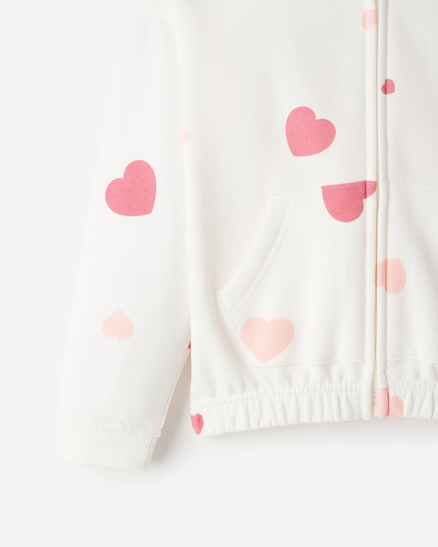 sudadera con capucha y cremallera cozy love bear para niños pequeños