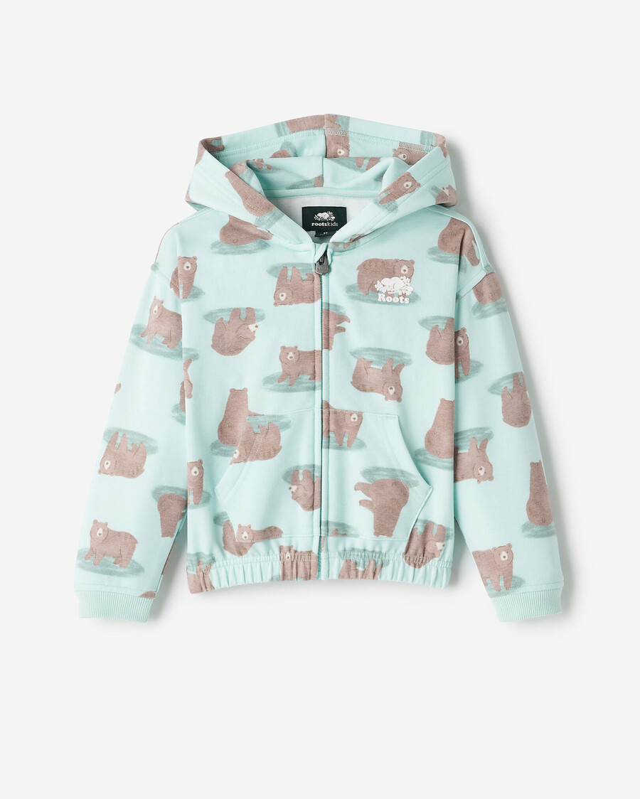 sudadera con capucha y cremallera de oso acogedor para niños pequeños