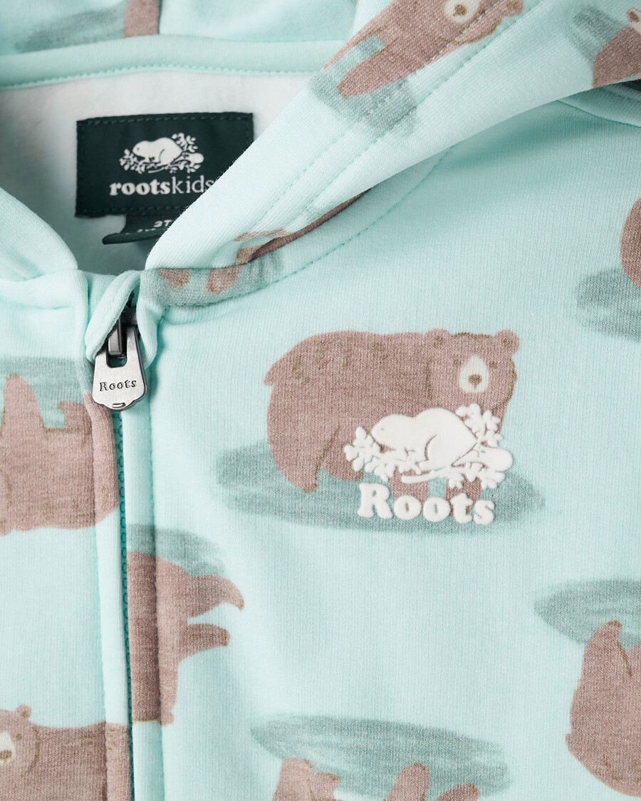 sudadera con capucha y cremallera de oso acogedor para niños pequeños