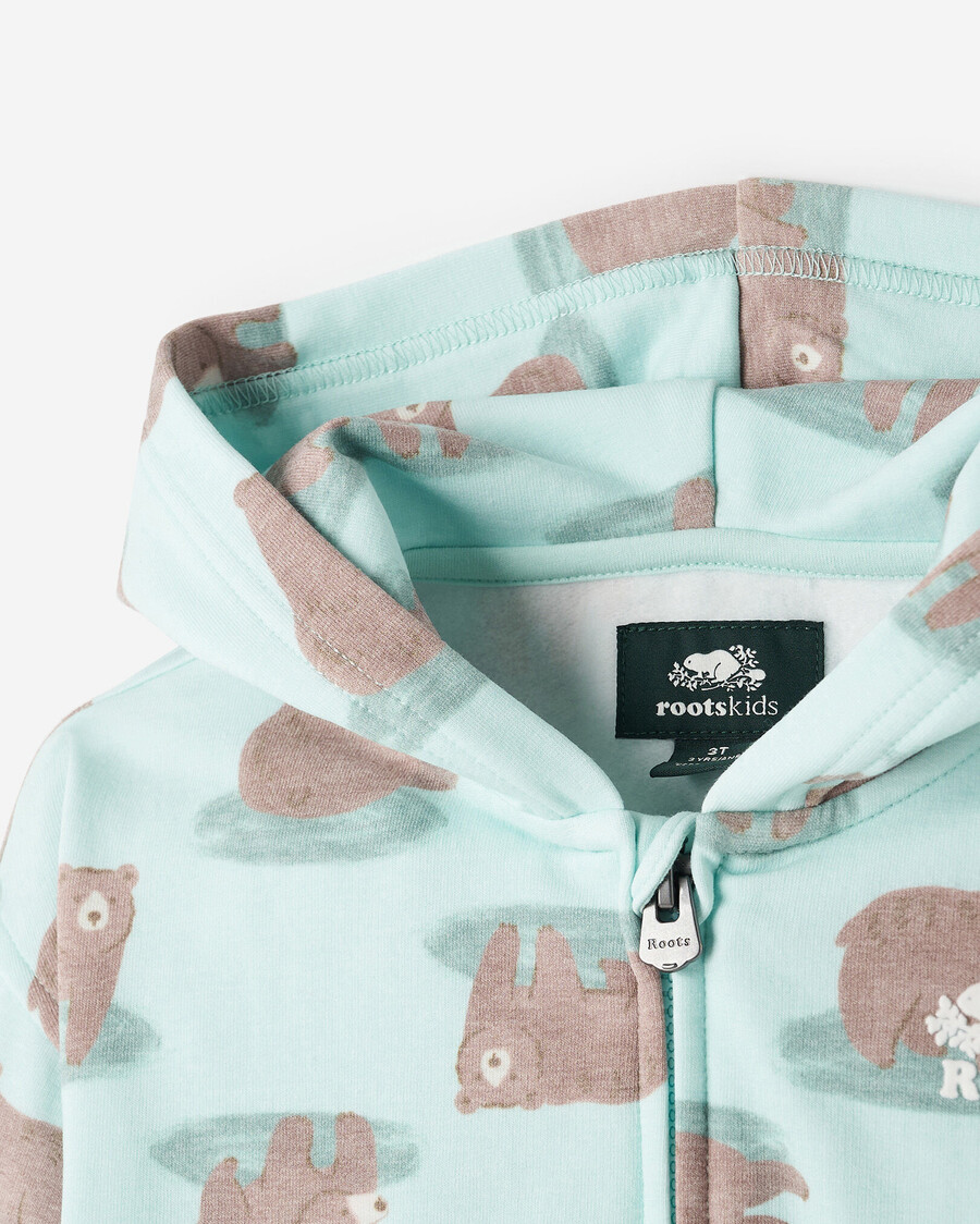 sudadera con capucha y cremallera de oso acogedor para niños pequeños