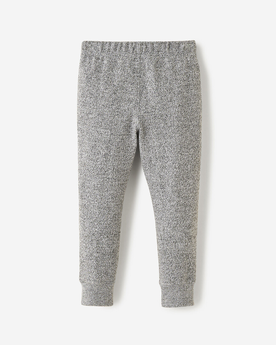 pantalón deportivo orgánico con puños ajustados para niñas pequeñas