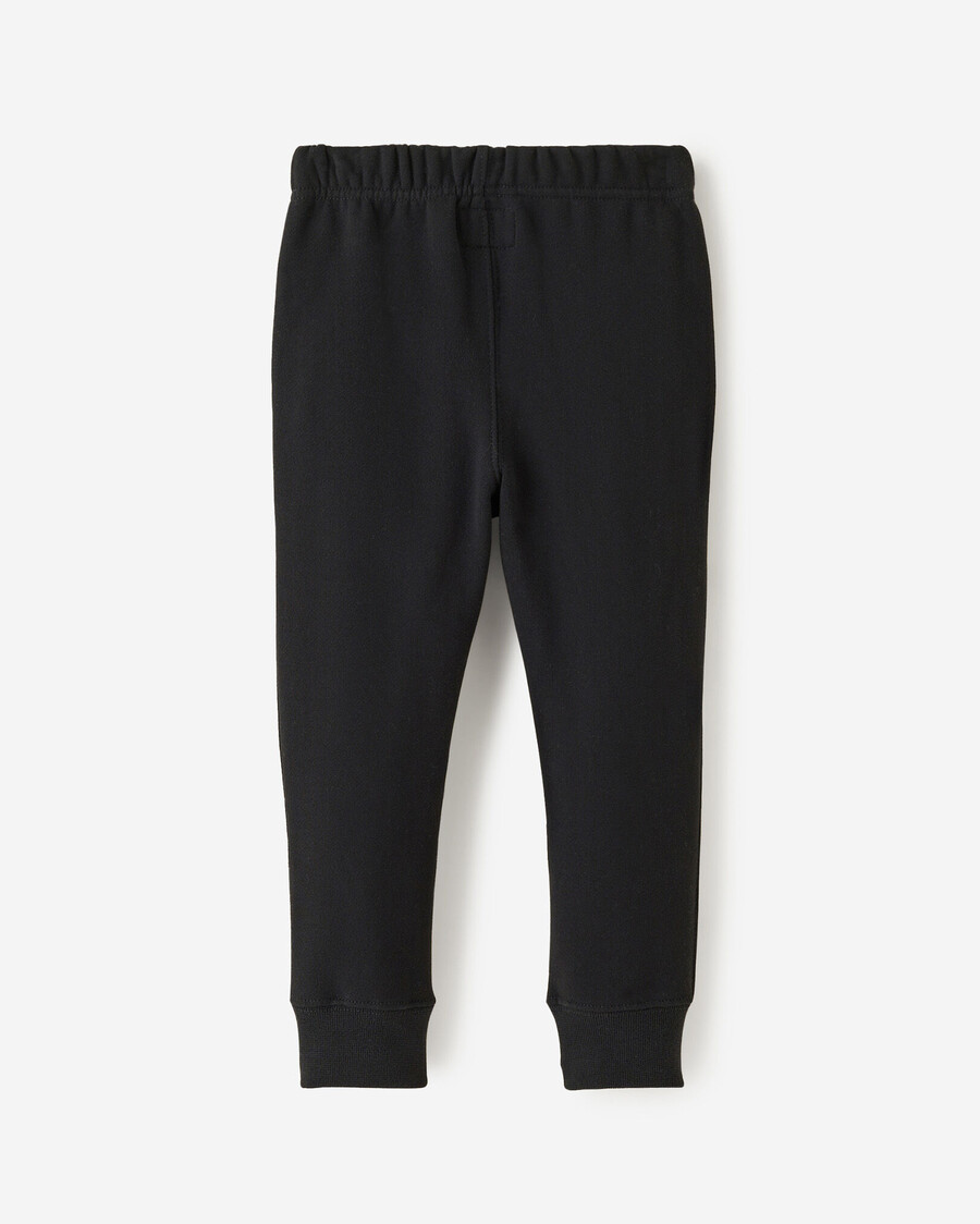 pantalón deportivo orgánico con puños ajustados para niñas pequeñas