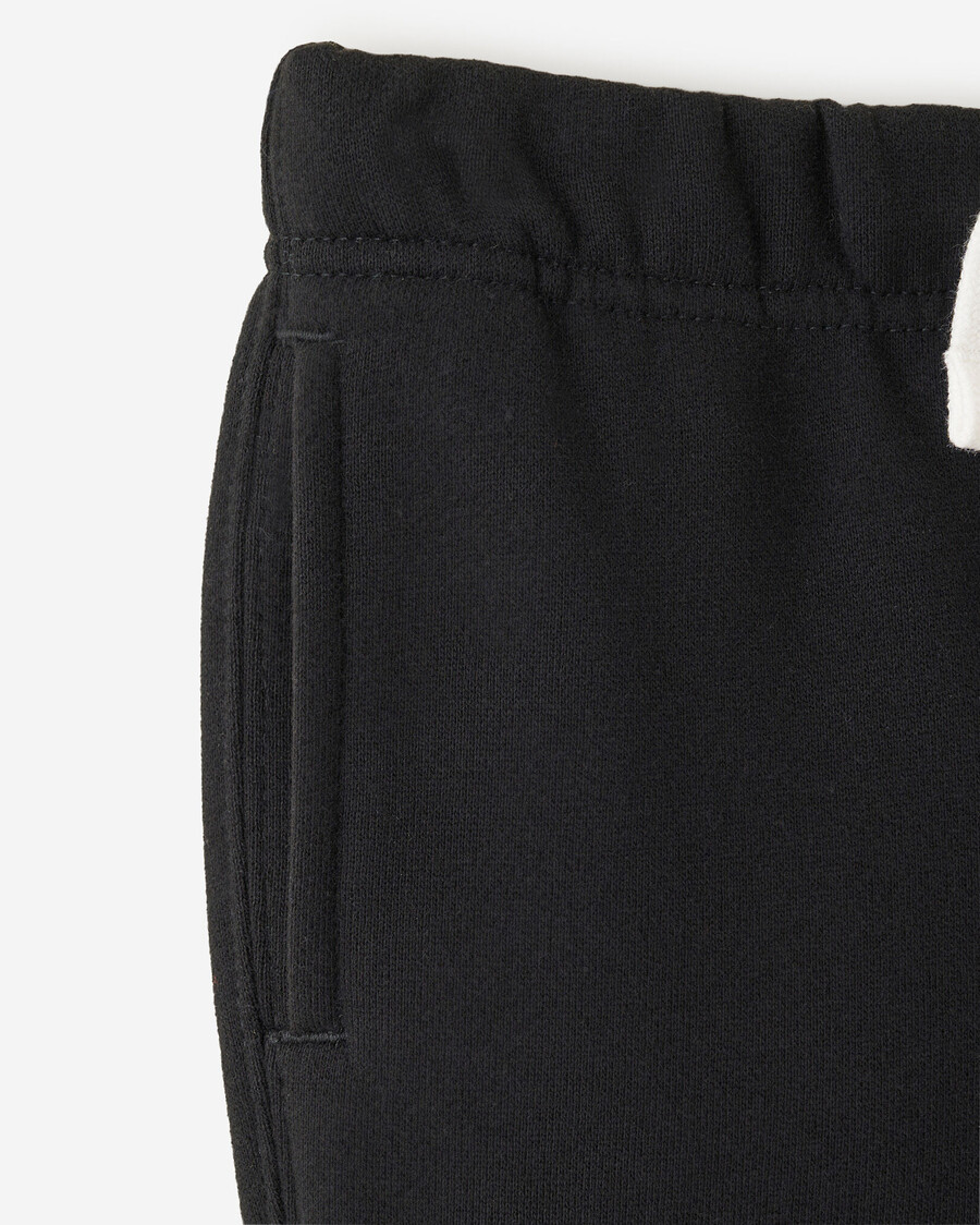 pantalón deportivo orgánico con puños ajustados para niñas pequeñas