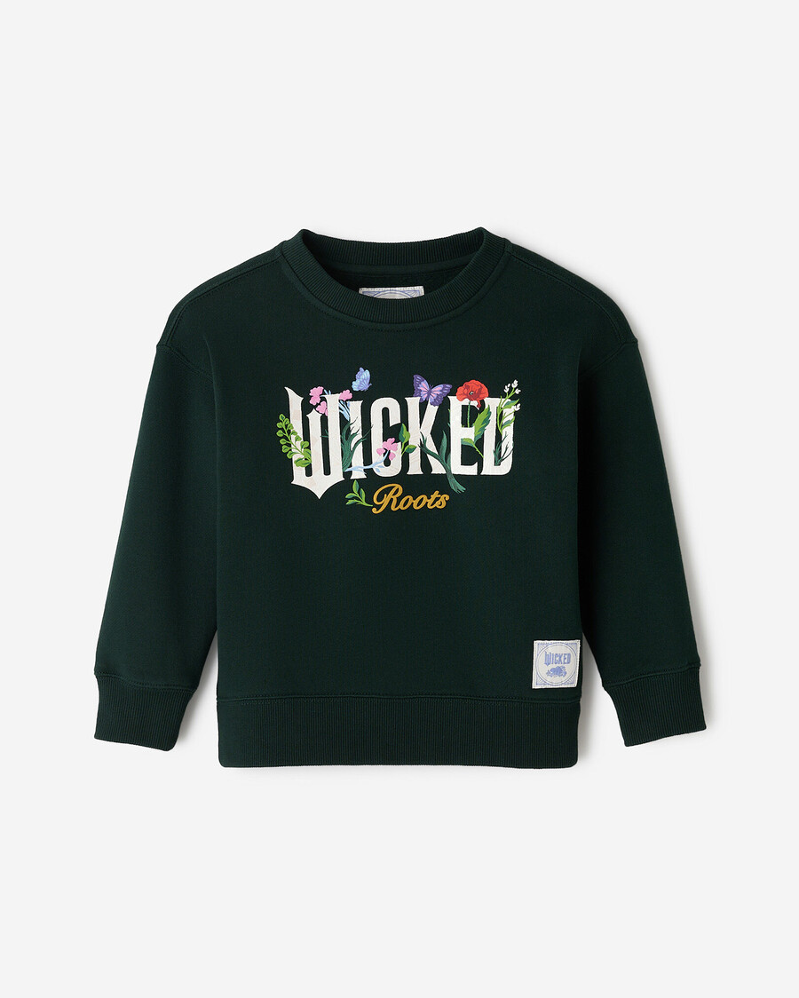 sudadera con cuello redondo floral de toddler roots x wicked