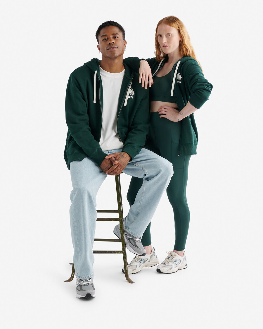 sudadera con capucha y cremallera completa original orgánica