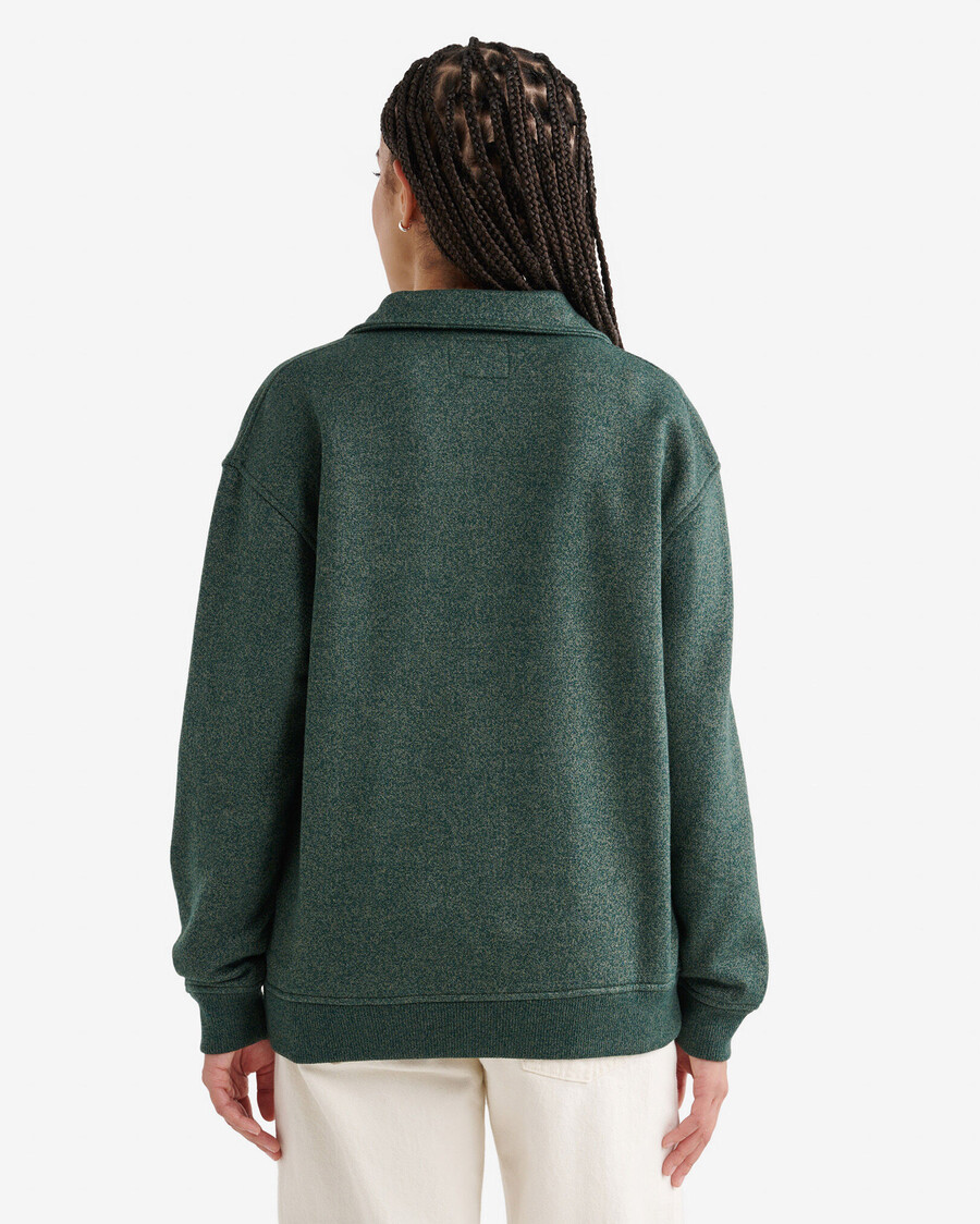 jarra de media cremallera con apliques roots