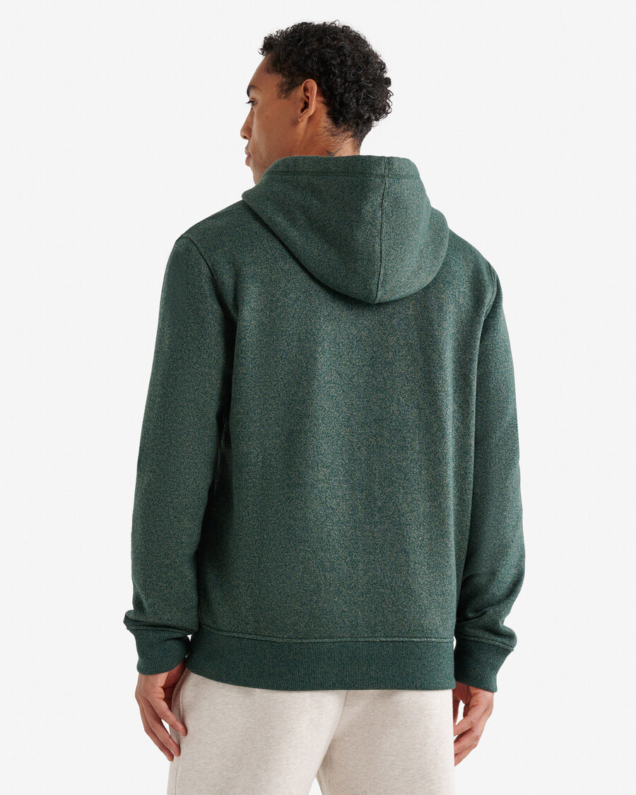 sudadera con capucha y cremallera completa con apliques roots