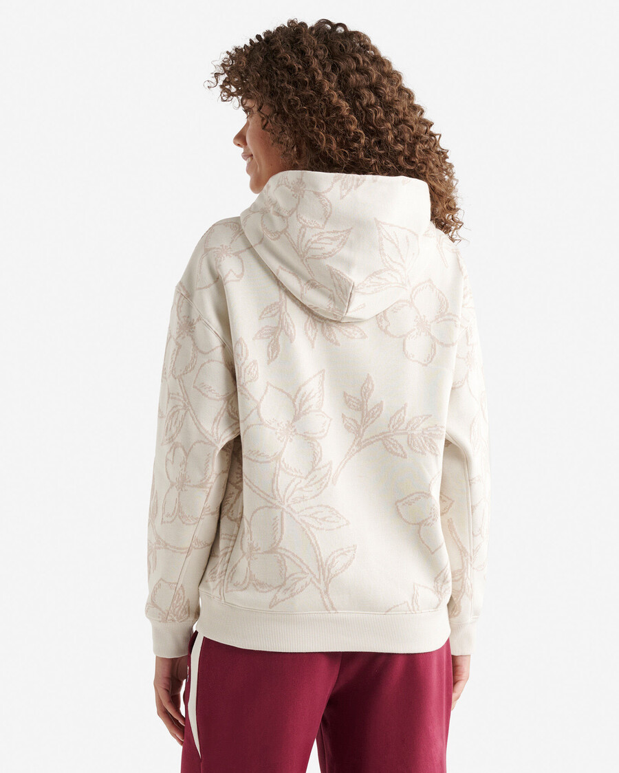 sudadera con capucha floral de corte único