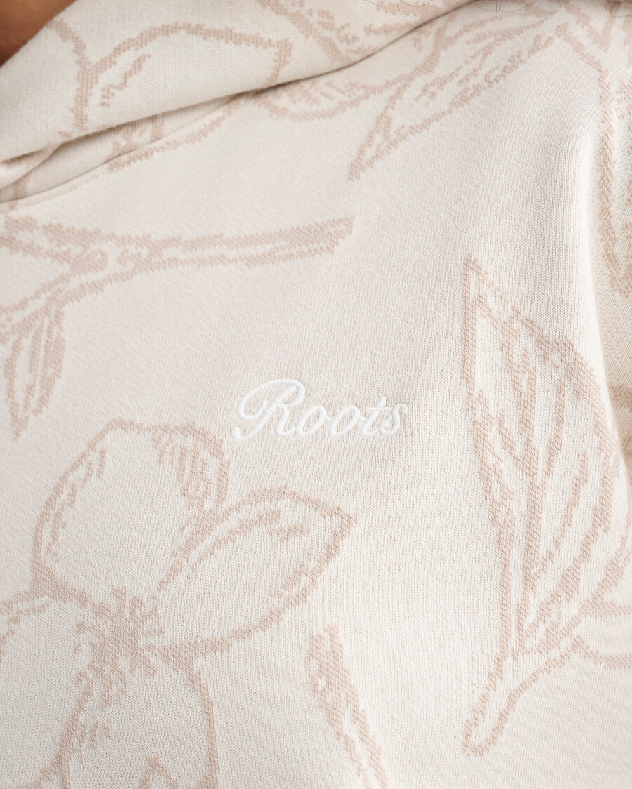 sudadera con capucha floral de corte único