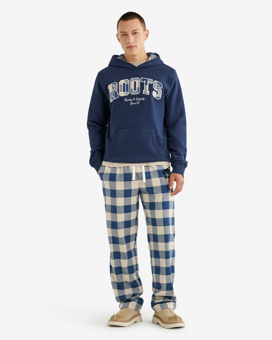 sudadera con capucha y apliques de cuadros
