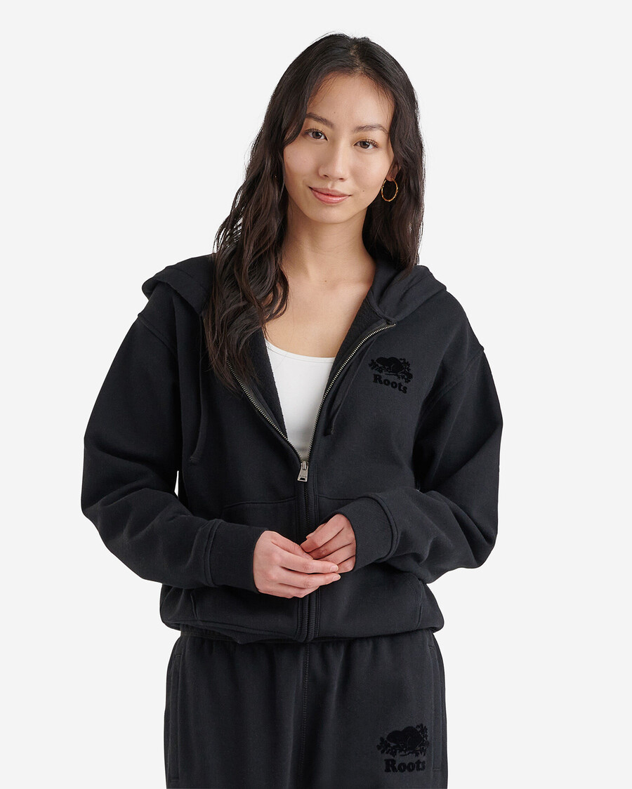 sudadera con capucha orgánica original relajada y con cremallera completa