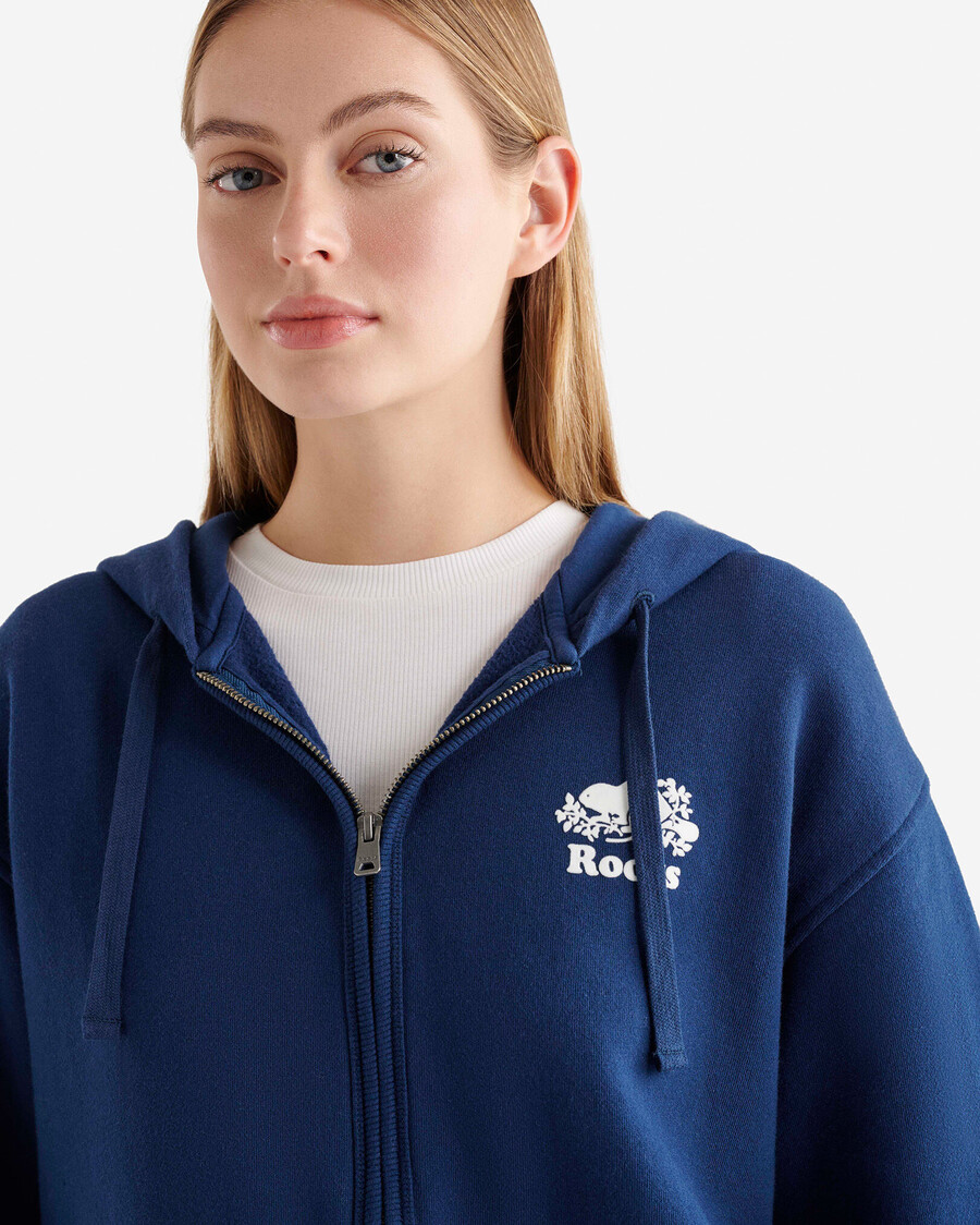 sudadera con capucha orgánica original relajada y con cremallera completa
