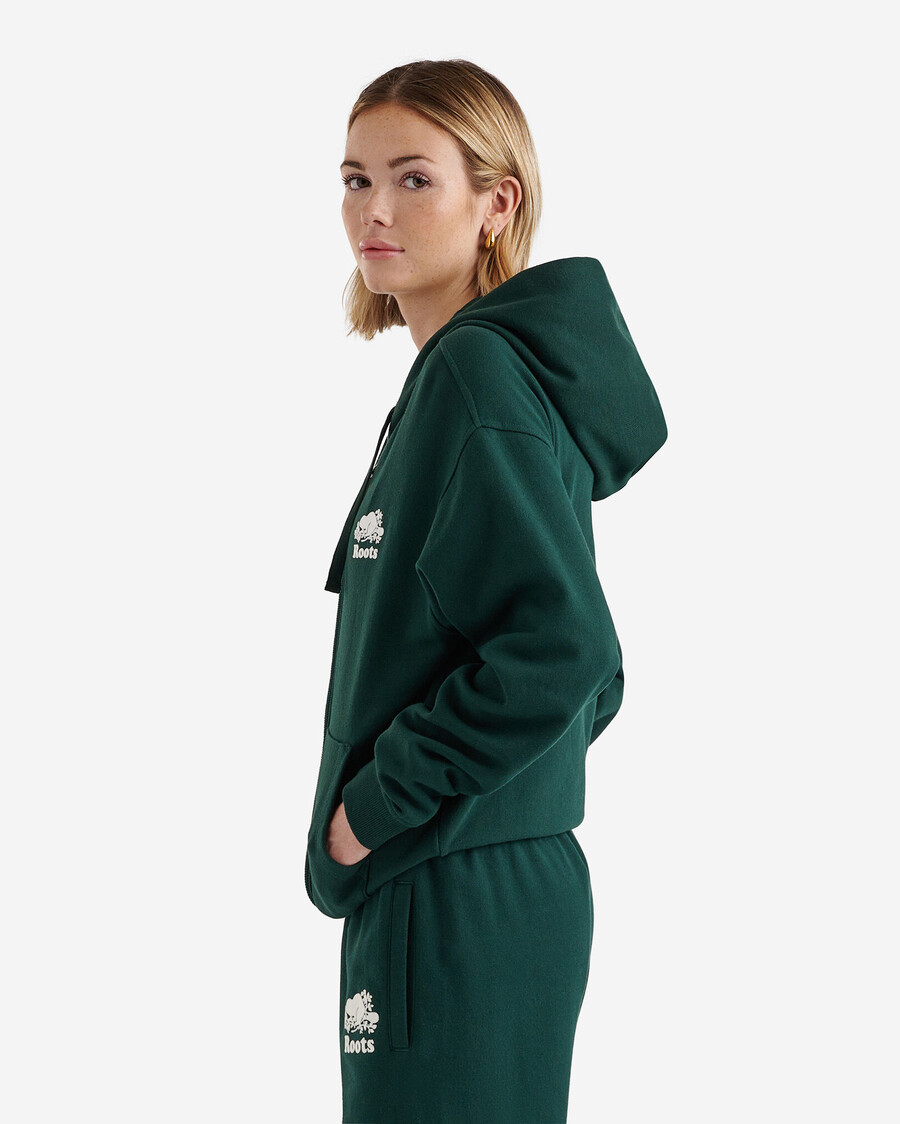 sudadera con capucha orgánica original relajada y con cremallera completa