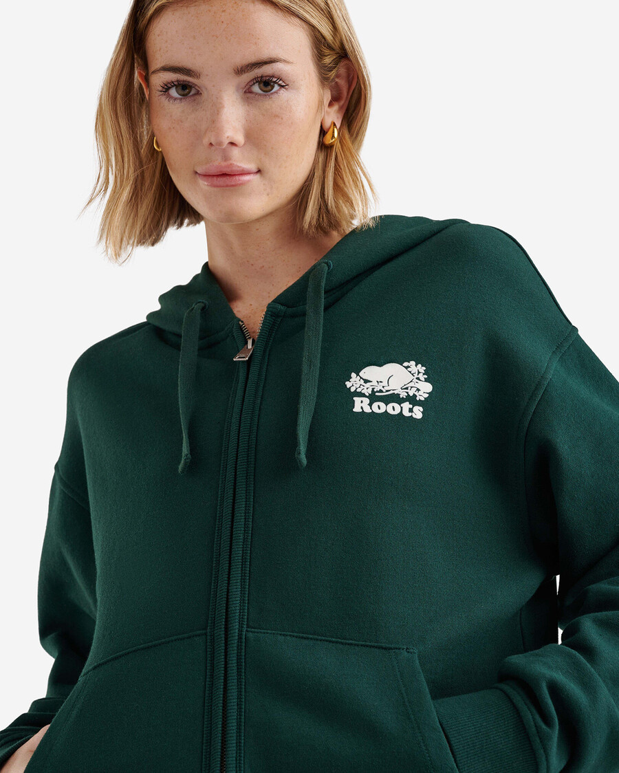 sudadera con capucha orgánica original relajada y con cremallera completa