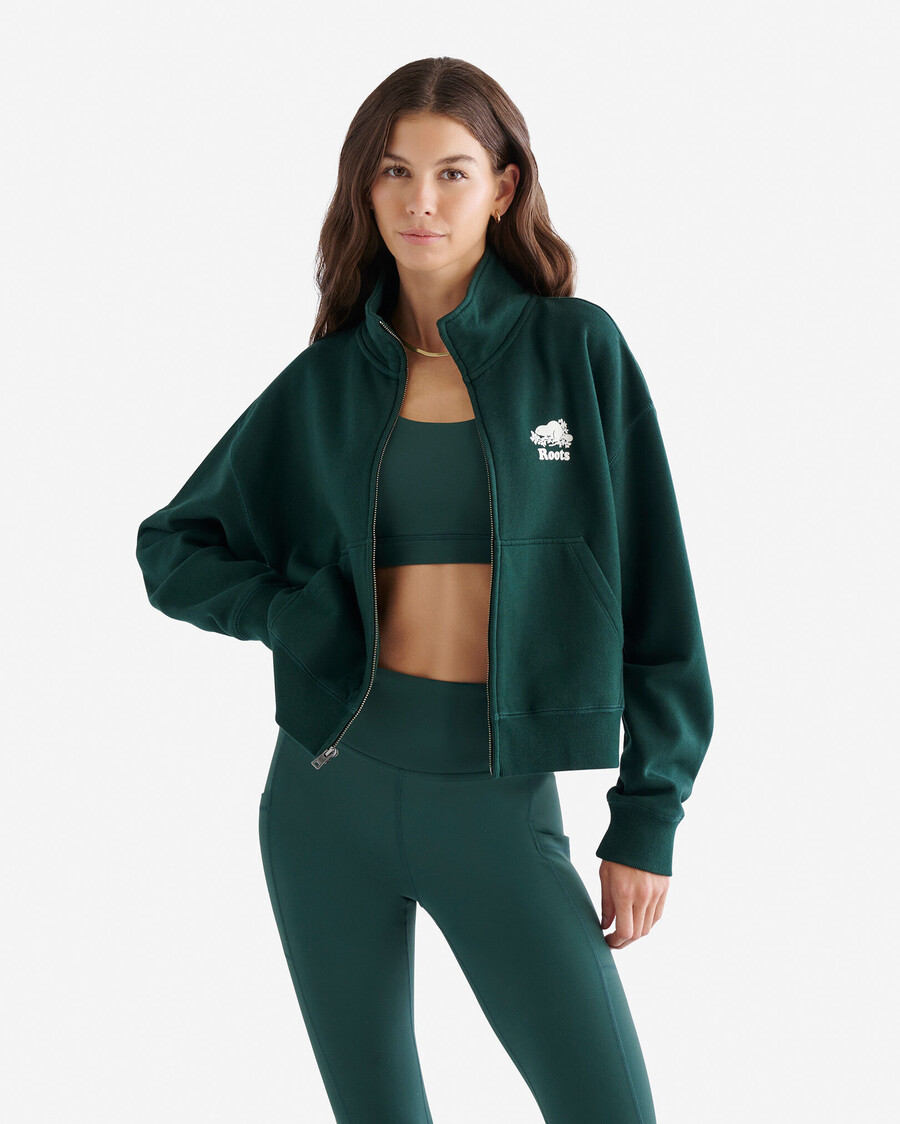 chaqueta deportiva con cremallera completa organic cooper