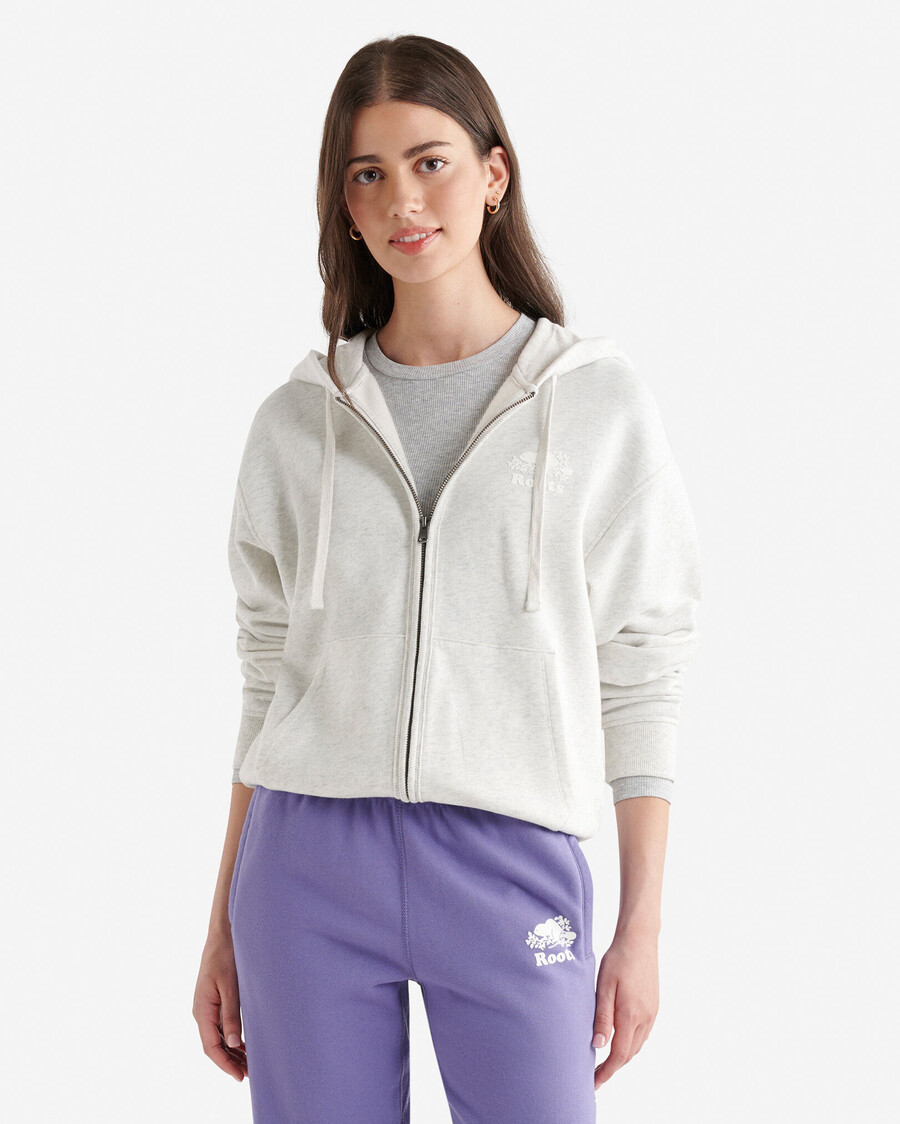 sudadera con capucha orgánica original relajada y con cremallera completa